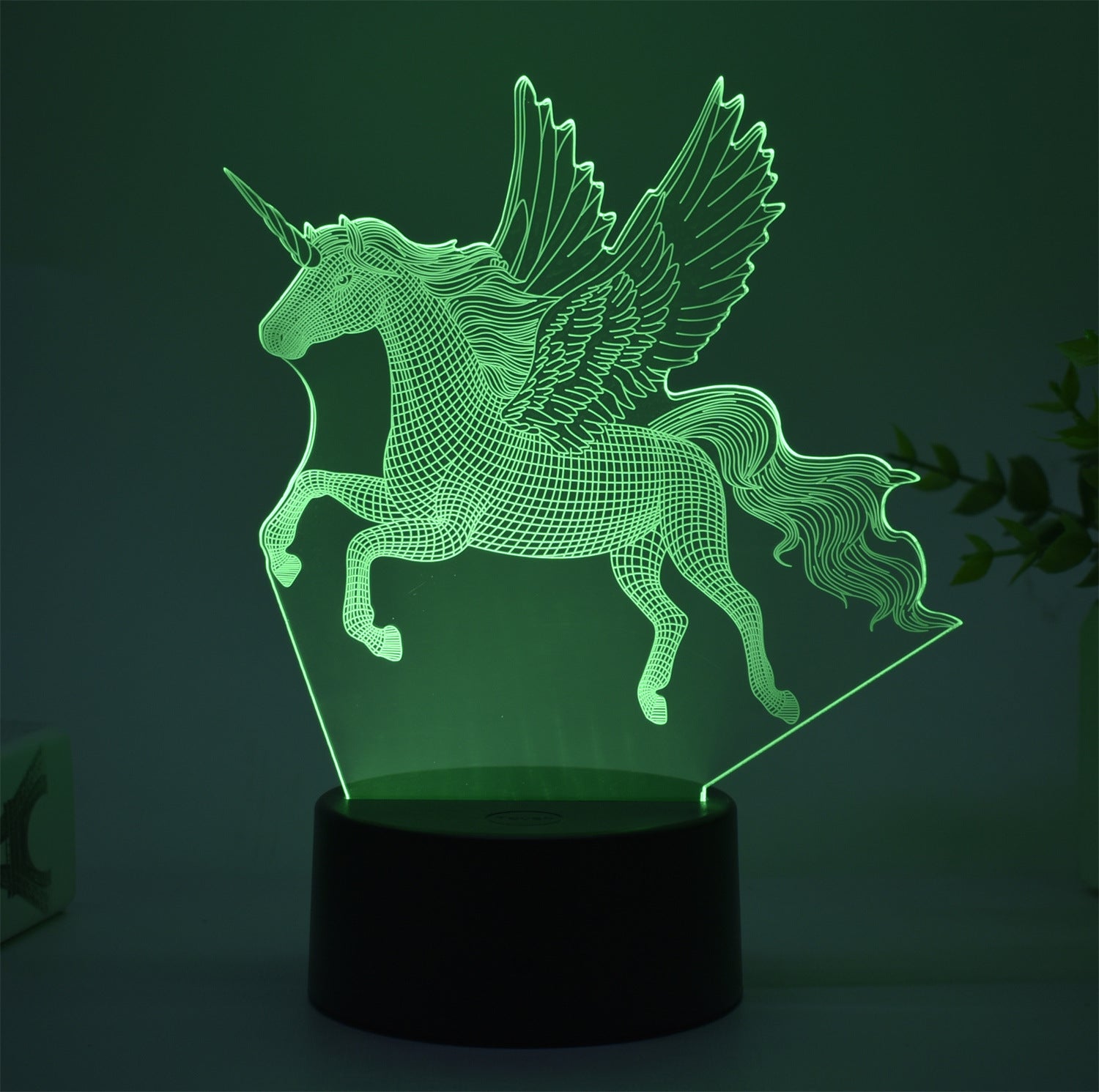 3D Unicorn Night Light for Kids – LED Bedroom Lamp with Remote Control