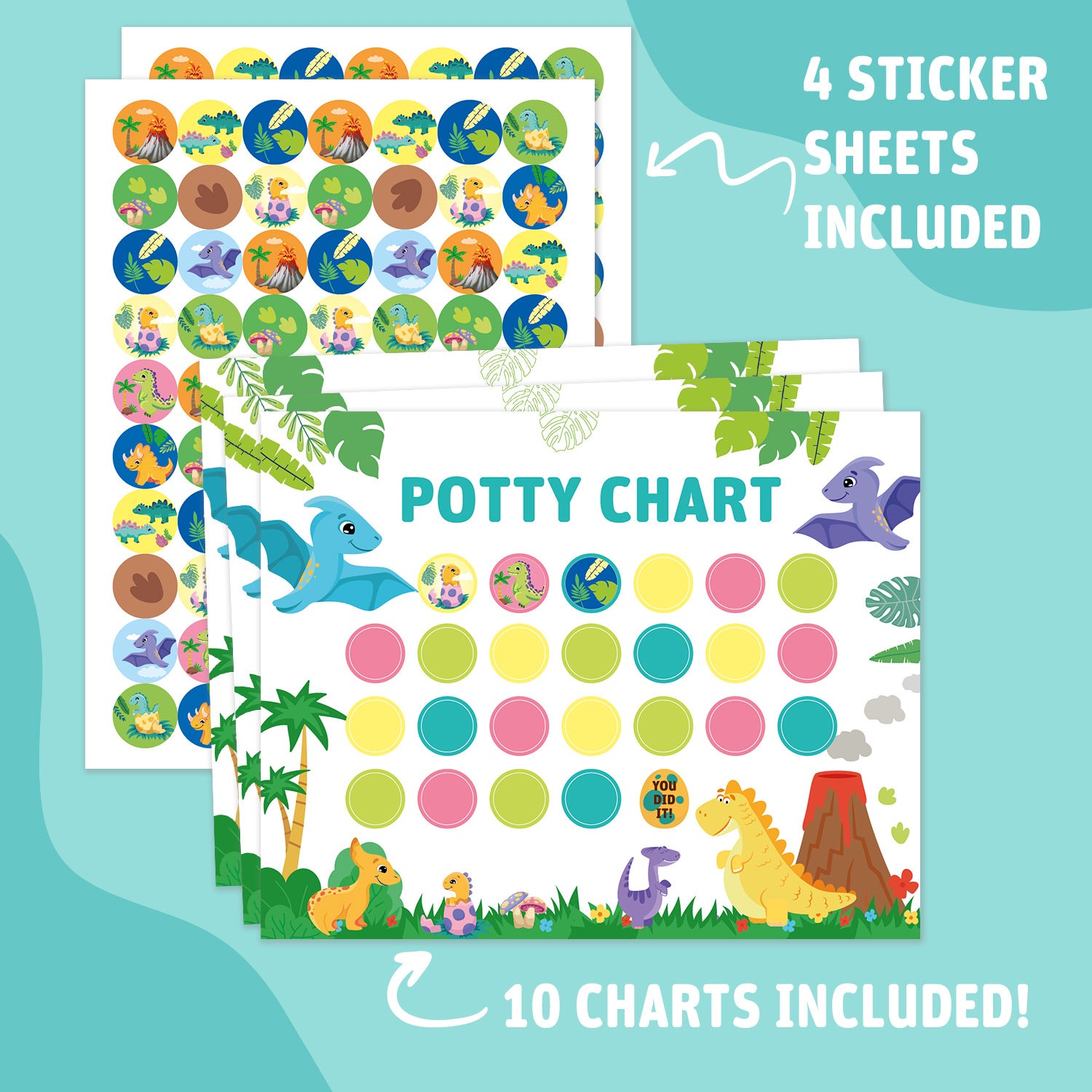Potty Training Reward Stickers Chart – Fun & Interactive for Kids