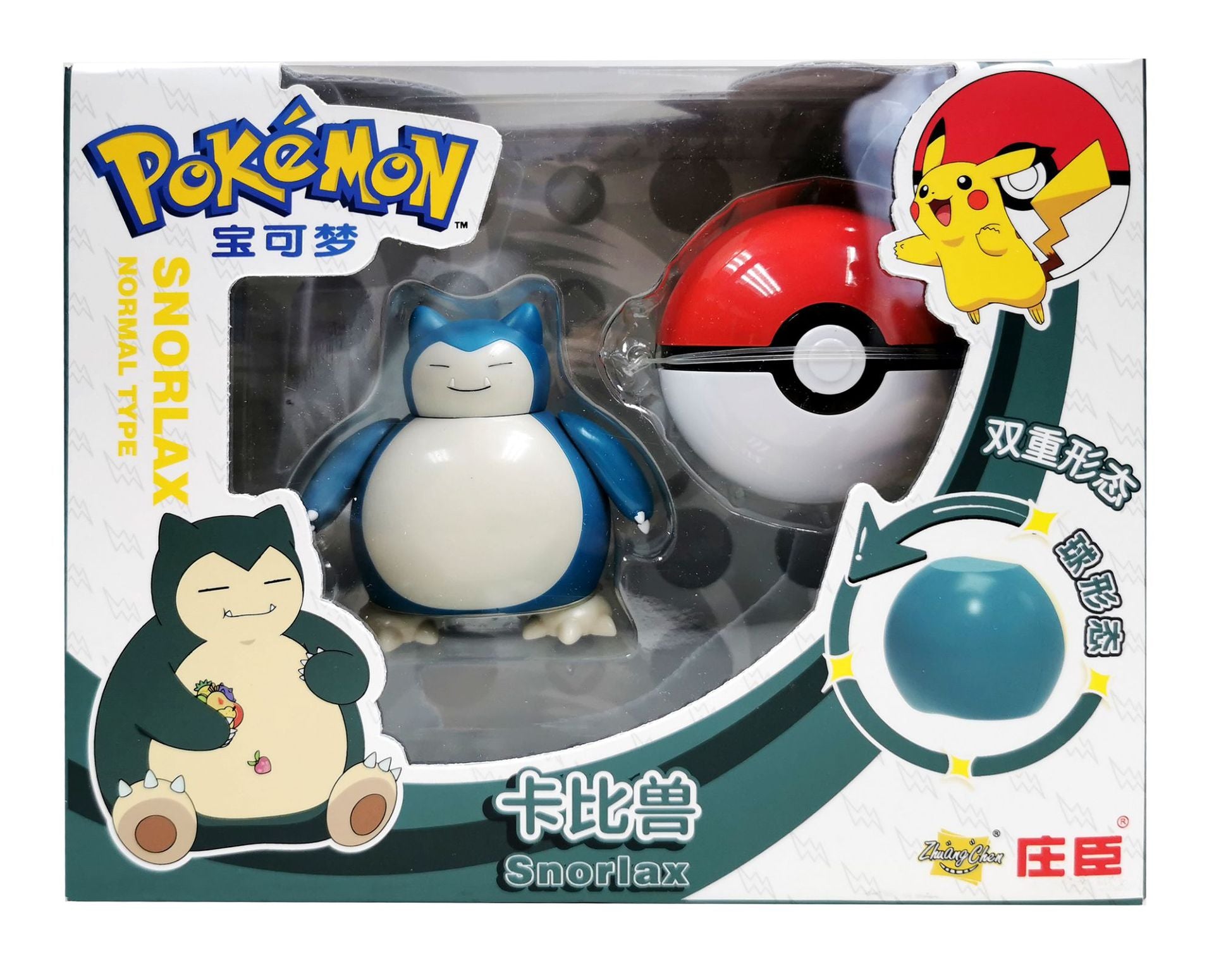 Snorlax + Pokéball – Pokémon Normal-Type Action Figure