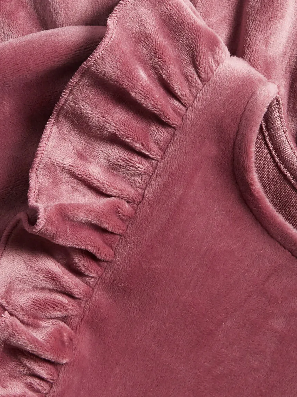 Baby Lilac/Red Velour Dress - Image 2