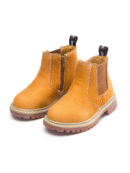 Children’s Boots – British-Style Yellow Leather Shoes for Boys & Girls