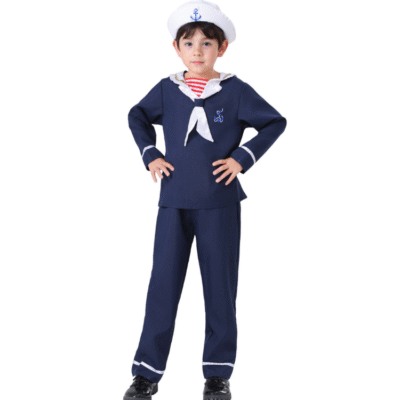Kids Sailor Costume - Navy Role Play Outfit for Children