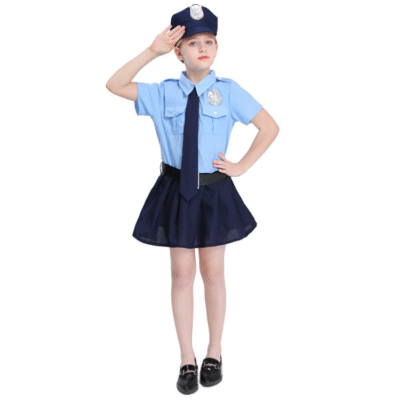 Girls Little Police Cosplay Costume - Officer Uniform for Halloween