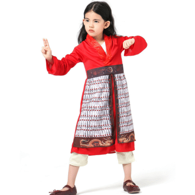 Girls Mulan Costume - Kids Movie Character Dress for Halloween