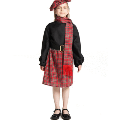 Girls Scottish Costume - Kids Ethnic Skirt Outfit for Graduation