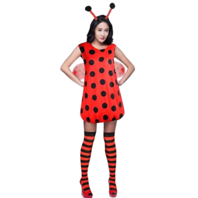 Bee Ladybug Polka Dot Sleeveless Dress - Adult Halloween Costume