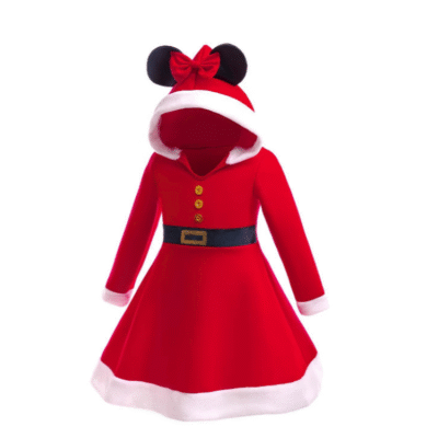 Girls Christmas Costume Dress - Santa & Reindeer Holiday Cosplay Outfit