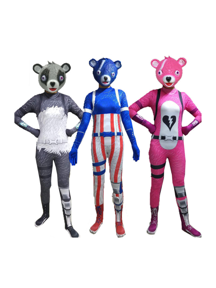 Fortnite Pink Panda Female Team Leader Costume - Skeleton Trooper Cosplay
