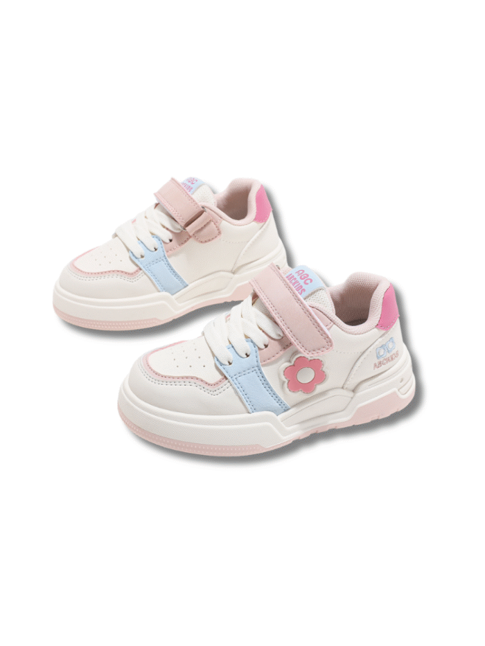 Children’s Velcro Flower Sneakers - Girls Casual Fashion Shoes - Image 2