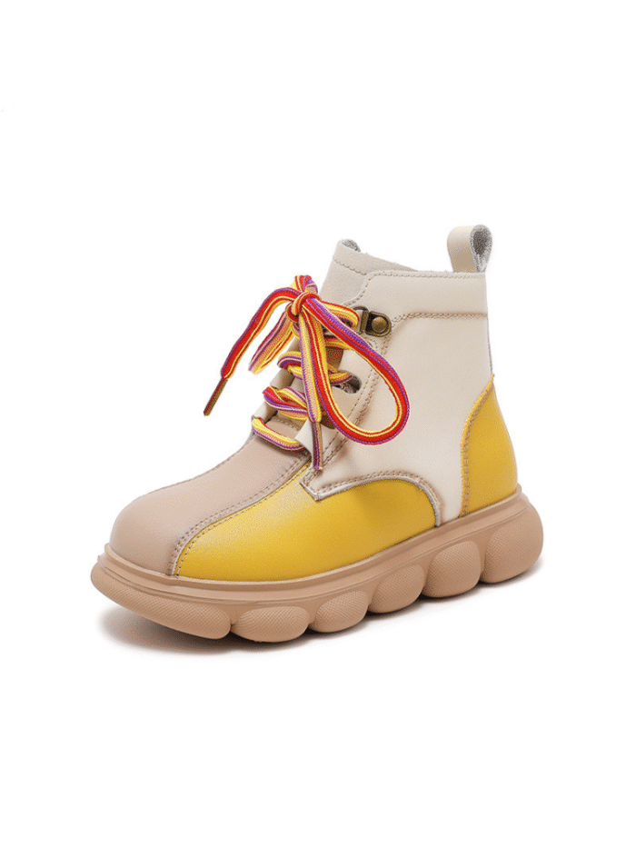 Children’s Genuine Leather Boots - Trendy Unisex Footwear - Image 2