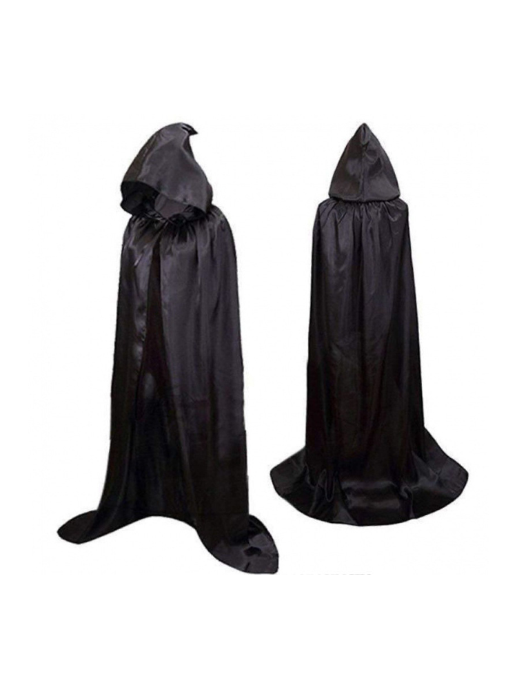 Children’s & Adult Hooded Halloween Cloak – Satin Cape Costume - Image 2