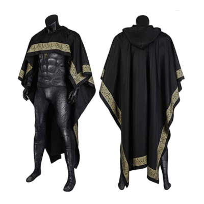 Black Adam Cosplay Costume - Movie Jumpsuit with Cape