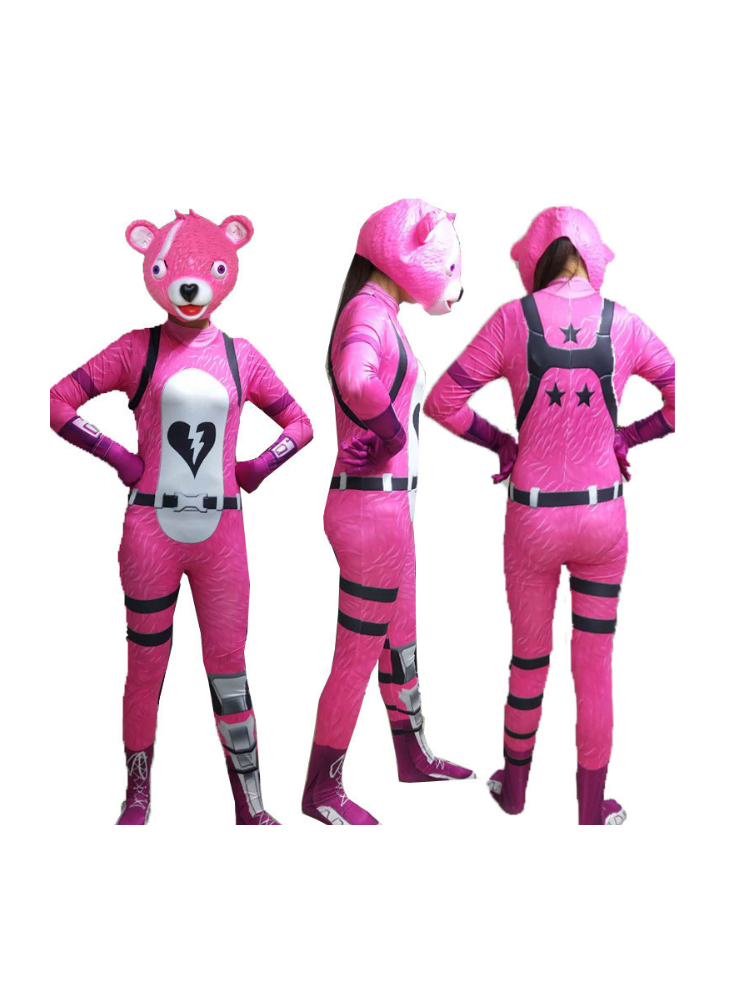 Fortnite Pink Panda Female Team Leader Costume - Skeleton Trooper Cosplay - Image 3