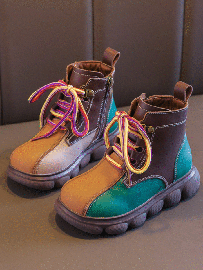 Children’s Genuine Leather Boots - Trendy Unisex Footwear - Image 4