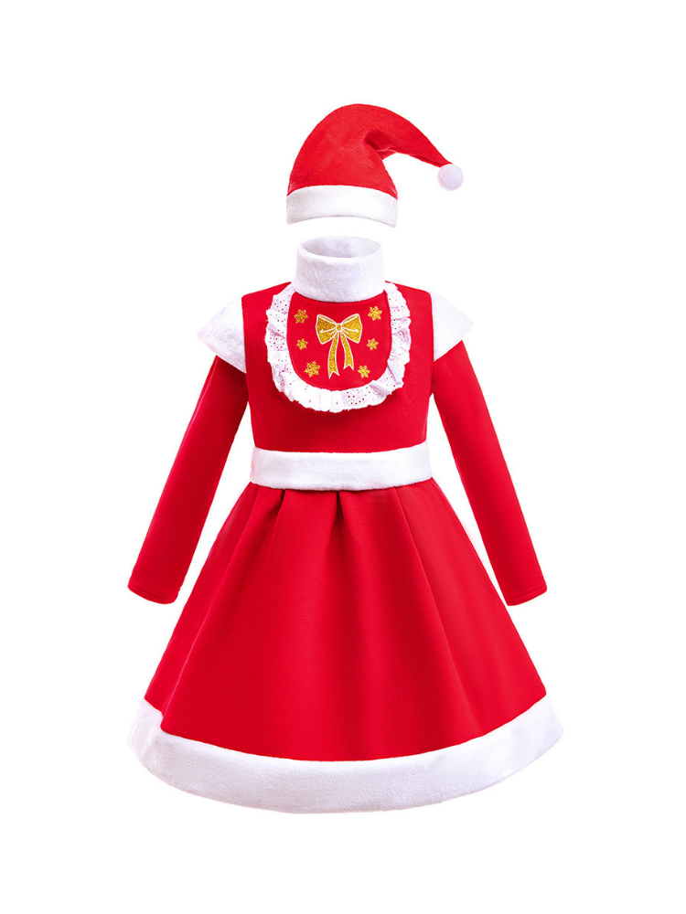 Girls Christmas Costume Dress - Santa & Reindeer Holiday Cosplay Outfit - Image 4