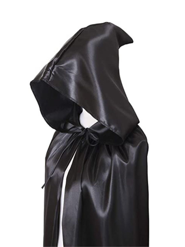 Children’s & Adult Hooded Halloween Cloak – Satin Cape Costume - Image 4