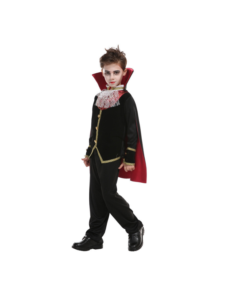 Children’s Vampire Cloak Costume - Duke Halloween Stage Party Outfit - Image 4