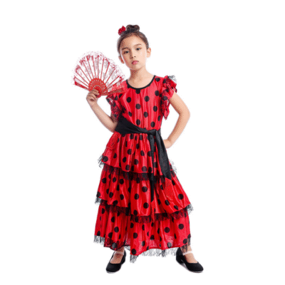 Spanish Flamenco Dancer Costume - Traditional Masquerade Outfit