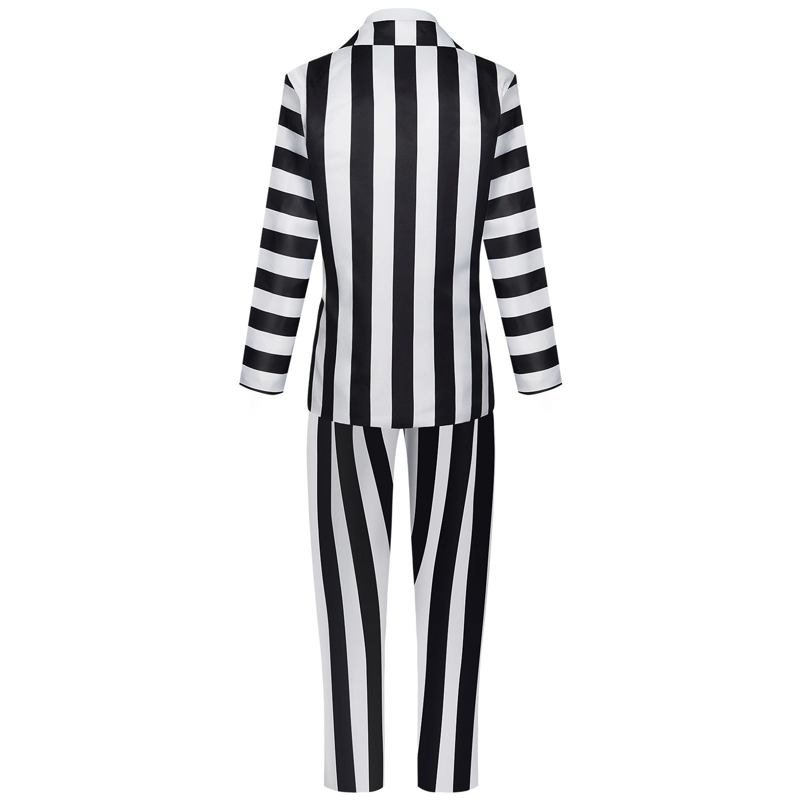 Beetlejuice Striped Suit Cosplay – Adult Costume Set with Tie & Shirt - Image 3