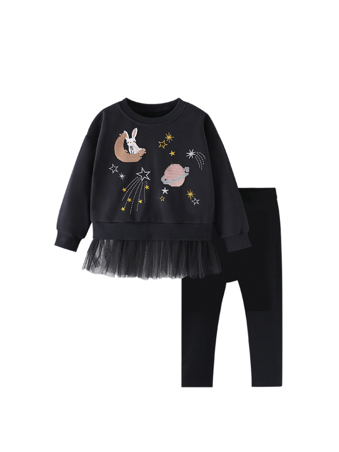 Girls Autumn Winter Two-Piece Suit European Style