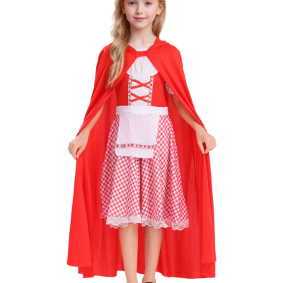 Little Red Riding Hood Costume - Girls Halloween Party Cloak Outfit