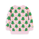 Kids Christmas Tree Sweater – Pink Festive Pullover (Toddler–Big Kid) 