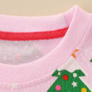 Kids Christmas Tree Sweater – Pink Festive Pullover (Toddler–Big Kid) 