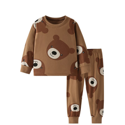 Bear Pajamas for Kids – Unisex Cotton Sleepwear Set 