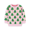Kids Christmas Tree Sweater – Pink Festive Pullover (Toddler–Big Kid) 