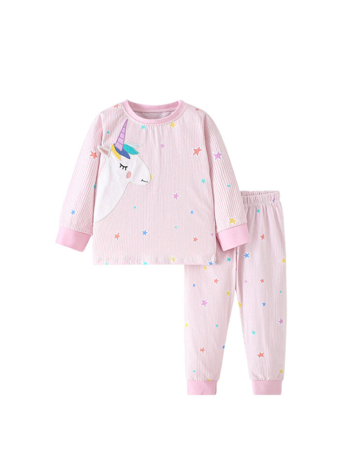 Unicorn Pajamas for Girls – Pink Cotton Kids Sleepwear Set 