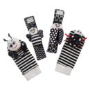 Baby Wristband & Sock Rattles Set – Soft Animal Plush Toys 