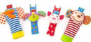 Baby Wristband & Sock Rattles Set – Soft Animal Plush Toys 