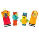 Baby Wristband & Sock Rattles Set – Soft Animal Plush Toys 
