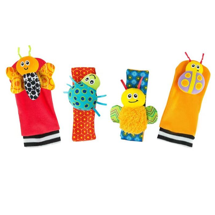 Baby Wristband & Sock Rattles Set – Soft Animal Plush Toys  - Image 18