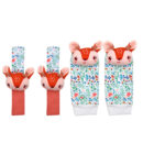 Baby Wristband & Sock Rattles Set – Soft Animal Plush Toys 