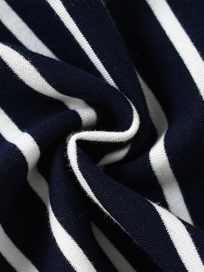 Boys Christmas Sweatshirt - Autumn Winter Striped Cotton Top - Image 3