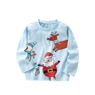 Boys Autumn Bottoming Shirt for Christmas