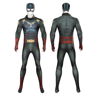 Black Robe Patrol Soldier Boys Cosplay Jumpsuit – Halloween Costume
