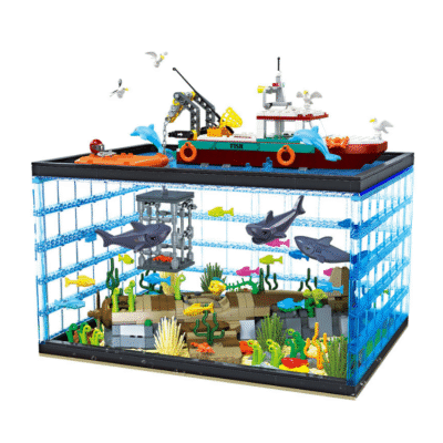 LEGO Fish Tank Building Block Set with Lights – Underwater Ideas Kit