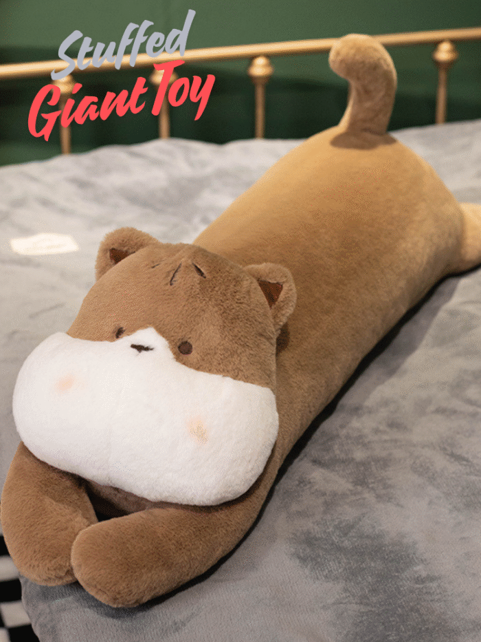 Cute Animal Long Pillow - Rabbit & Cat Plush Toy for Kids - Image 3
