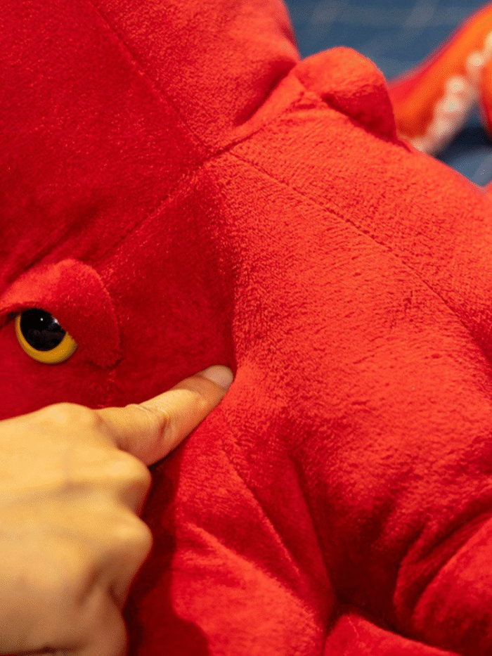 Large Red Octopus Plush Toy – Soft Cartoon Squid Pillow for Kids & Teens - Image 4