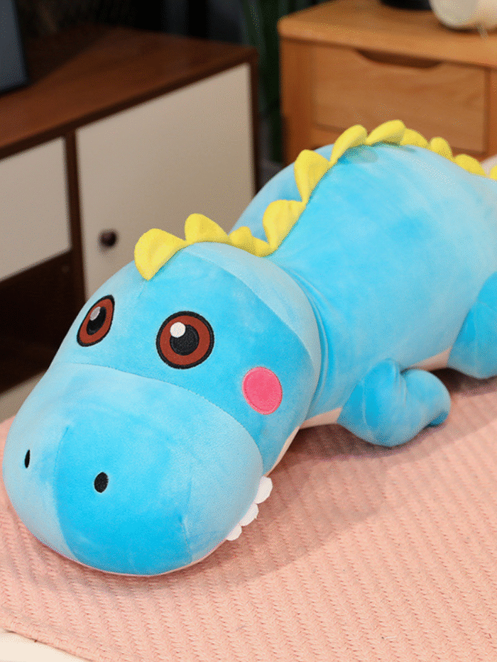 Large Dinosaur Plush Toy – Soft Long Sleeping Pillow with Crossed Legs for Kids & Teens - Image 5
