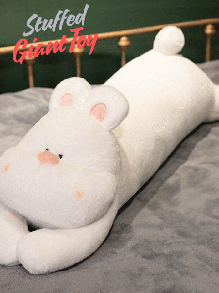 Cute Animal Long Pillow - Rabbit & Cat Plush Toy for Kids - Image 4
